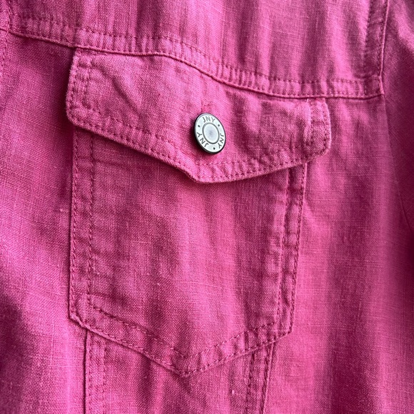 JNY Pink Linen Jacket – Size M – 100% Linen - Picture 5 of 7